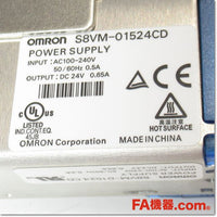 Japan (A)Unused,S8VM-01524CD スイッチング・パワーサプライ カバー付き・DINレール取付 タイプ 24V 0.65A,DC24V Output,OMRON