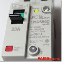 Japan (A)Unused,EW32SBGQ-2P020 2P 20A 30mA 漏電遮断器,Earth Leakage Circuit Breaker 2-Pole,Fuji