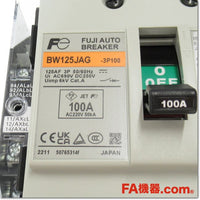 Japan (A)Unused,BW125JAG-3P100 オートブレーカ 3P 100A 補助スイッチ、警報スイッチ付き,MCCB 3 Poles,Fuji