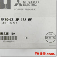Japan (A)Unused,NF30-CS 3P 15A AX-1LS SLT Japanese equipment,MCCB 3 Poles,MITSUBISHI 