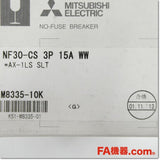 Japan (A)Unused,NF30-CS 3P 15A AX-1LS SLT ノーヒューズ遮断器 補助スイッチ付き,MCCB 3 Poles,MITSUBISHI