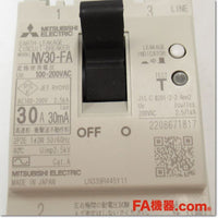 Japan (A)Unused,NV30-FA 2P 30A 30mA 漏電遮断器,Earth Leakage Circuit Breaker 2-Pole,MITSUBISHI 