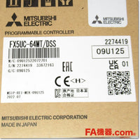 Japan (A)Unused,FX5UC-64MT/DSS CPUユニット DC入力 トランジスタ/ソース出力 DC24V,Main Module,MITSUBISHI