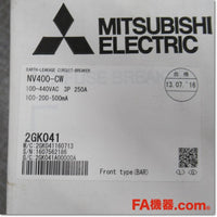 Japan (A)Unused,NV400-CW 3P 250A 100/200/500mA 漏電遮断器,Earth Leakage Breaker 3-Pole,MITSUBISHI 