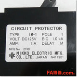 Japan (A)Unused,IM-1-1H-D1-M 1P 1A サーキットプロテクタ 補助スイッチ付き,Circuit Protector 1-Pole,Other