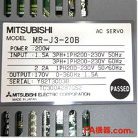 Japan (A)Unused,MR-J3-20B サーボアンプ AC200V 0.2kW SSCNET対応,MR-J3,MITSUBISHI
