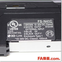 Japan (A)Unused,FS-N41C デジタルファイバセンサ ファイバアンプ M8コネクタタイプ 親機,Fiber Optic Sensor Amplifier,KEYENCE
