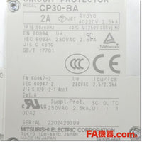 Japan (A)Unused,CP30-BA 1P 1-MD 2A circuit protector,Circuit Protector 1-Pole,MITSUBISHI 