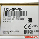 Japan (A)Unused,FX3U-4DA-ADP アナログ出力用アダプタ 4ch,Analog Module,MITSUBISHI