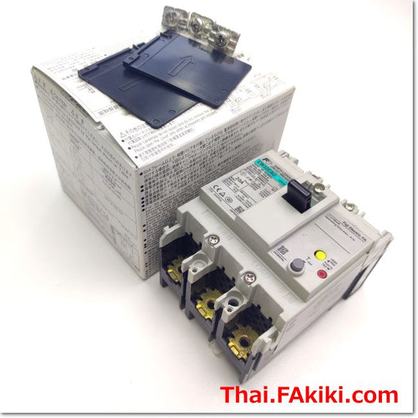 EW32EAG-3P030 ELCB, electric circuit breaker, leakage protection, specification 3P 30A 3mA, Fuji Electric 