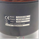 PM TLW-02-YB rotating signal light, specifications AC100-240V 36mA, Primus