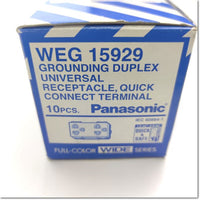 WEG 15929 DOUBLE SOCKETS 3 PIN ,เต้ารับคู่ 3 ขา มีกราวด์ สเปค 16A 250V~ , 9 psc./box ,Panasonic