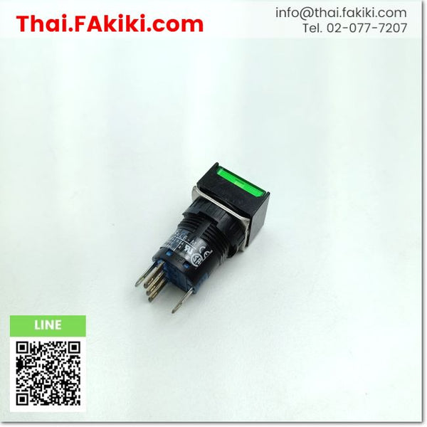 (C)Used, AL6Q-M14G Illuminated Push Button Switch, push button switch with signal tube attached, specification AC/DC 24V ø16 1C,IDEC 