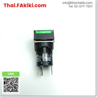 (C)Used, AL6Q-M14G Illuminated Push Button Switch , สวิตช์ปุ่มกดที่มีหลอดสัญญาณติดอยู่ สเปค AC/DC 24V ø16 1C ,IDEC