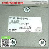 (C)Used, VFS3120-5G-03 5 port solenoid valve Ported, 5 port solenoid valve, straight pipe type, specification DC24V Rc3/8, SMC