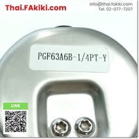 (C)Used, PGF63A6B-1/4PT-Y Pressure Gauge ,เกจ์วัดความดัน สเปค 1/4PT 0.6MPa ,YENCO