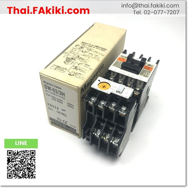 (A)Unused, SW-03/3H Electromagnetic Switch ,สวิตซ์แม่เหล็กไฟฟ้า สเปค AC200V 1a 2.8-4.2A ,FUJI ELECTRIC