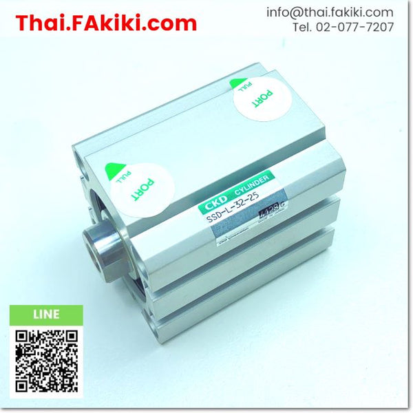 (C)Used, SSD-L-32-25 Air Cylinder, กระบอกสูบลม สเปค Bore size 32mm ,Stroke length 25mm, CKD