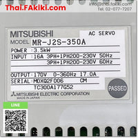 (B)Unused*, MR-J2S-350A Servo Amplifier, servo drive control set, specification AC200V 3.5kw, MITSUBISHI 