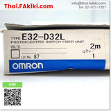 (B)Unused* , E32-D32L Fiber Optic Sensor, Fiber Optic Sensor spec 2m, OMRON 